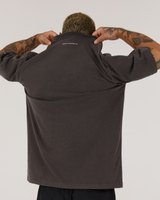 MEN'S OVERSIZED TEE - FADED ONYX