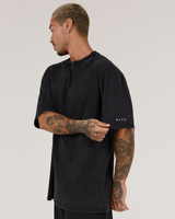 MEN'S OVERSIZED TEE - FADED BLACK
