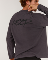 VANDAL FADED OVERSIZED LONG SLEEVE TEE - FADED PHANTOM