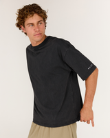 MEN'S BOXY TEE - FADED BLACK