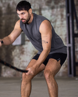 MENS HEAVY OVERSIZED TANK - FADED ONYX TIMELESS