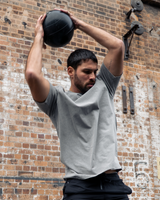 MENS HEAVY OVERSIZED TEE - FADED GREY TIMELESS