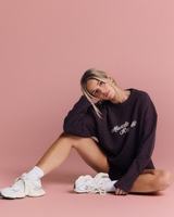 WAFFLE OVERSIZED LONG SLEEVE TEE - FONDANT