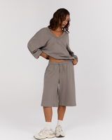 TERRY LONG SHORTS - DOVE