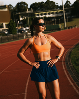 HYBRID INBUILT RUN SHORTS 3" - AR SONIC BLUE