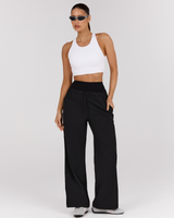DRAWSTRING RELAXED PANT - BLACK