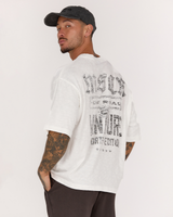 MENS SLUB BOXY TEE - PORCELAIN OUTLIER