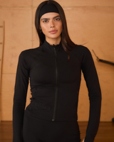 LUXE ZIP UP JACKET - BLACK