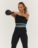 FLUID CROPPED TANK TOP - BLACK