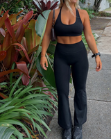 LUXE BELLA PETITE FLARES - BLACK