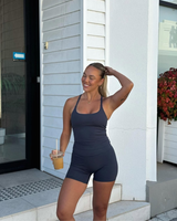 LUXE BIKER SHORTS V2 - ALLOY