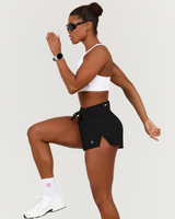 SPLITS INBUILT RUN SHORTS 3" - BLACK
