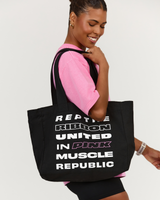 TOTE BAG - BLACK UNITED IN PINK
