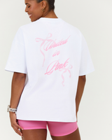 ESSENTIALS TEE - WHITE UNITED IN PINK