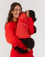 DOG HOODIE - FIERY RED