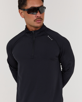 ASPIRE 1/4 ZIP TOP - BLACK