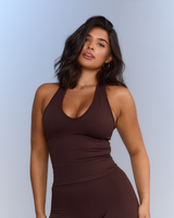 SEAMLESS RACER BACK TOP - CHESTNUT