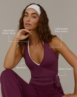 FLUID WRAP TOP - BEET