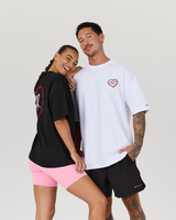 MEN'S OVERSIZED TEE - WHITE REAL MUSCLE