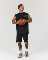 MEN'S OVERSIZED TANK - FADED BLACK BLOCKPRINT