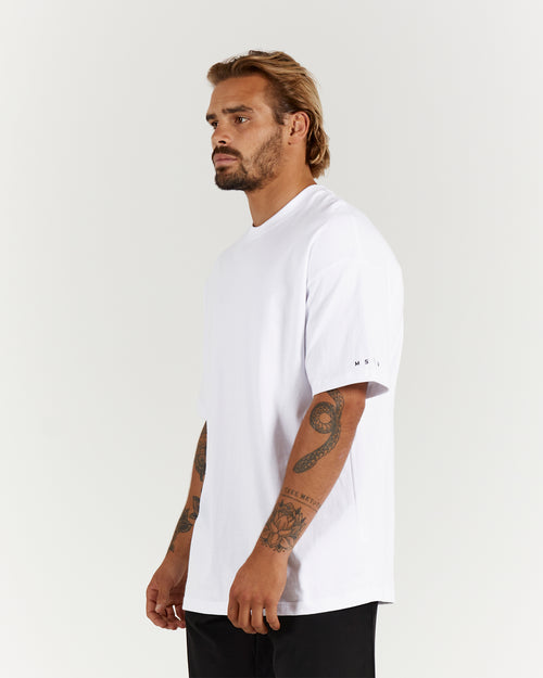 LIGHTWEIGHT OVERSIZED TEE - WHITE