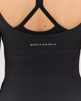 FLUID BOAT NECK LONG SLEEVE TOP - BLACK