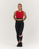 FLUID CROPPED TANK TOP - REP RED