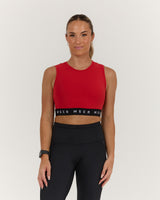 FLUID CROPPED TANK TOP - REP RED