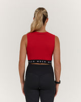 FLUID CROPPED TANK TOP - REP RED