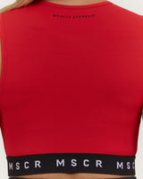 FLUID CROPPED TANK TOP - REP RED
