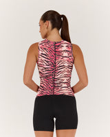 FLUID TANK TOP - TIGER PEACH