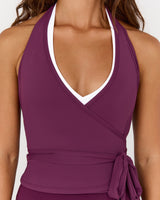 FLUID WRAP TOP - BEET