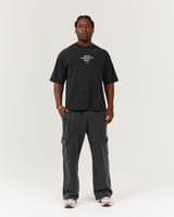 MEN'S BOXY TEE - FADED BLACK FOUNDRY