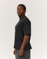 MEN'S BOXY TEE - FADED BLACK FOUNDRY