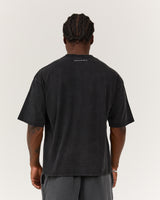 MEN'S BOXY TEE - FADED BLACK FOUNDRY