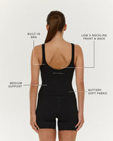 LUXE OLIVIA TOP - BLACK