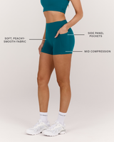 MOTION 360 POCKET SHORTS 4" - DYNAMIC TEAL