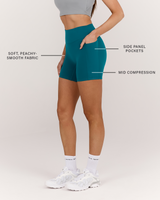 MOTION 360 POCKET SHORTS 6" - DYNAMIC TEAL