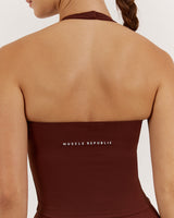 LUXE HALLY TOP - CHOCOLATE