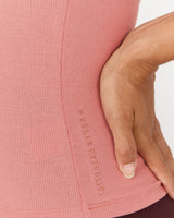 HYBRID RIBBED TANK - DUSTY ROSE