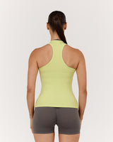 HYBRID RIBBED TANK - SOFT LIME