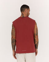 MEN'S BOXY TANK - FADED BRICK ICON