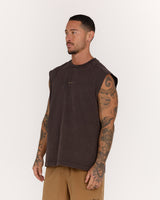 MEN'S BOXY TANK - FADED VOLCANO ICON