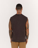 MEN'S BOXY TANK - FADED VOLCANO ICON