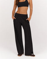 ICONIC WIDE LEG PANT - BLACK