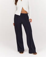 ICONIC WIDE LEG PANT - DEEP NAVY