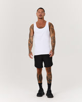IGNITE RIBBED SINGLET - WHITE
