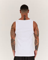 IGNITE RIBBED SINGLET - WHITE