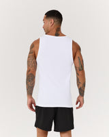 IGNITE RIBBED SINGLET - WHITE