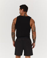 IGNITE RIBBED SINGLET - BLACK